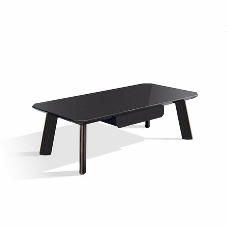 HOMEROOTS Modern Black & Rose Gold Coffee Table 472144